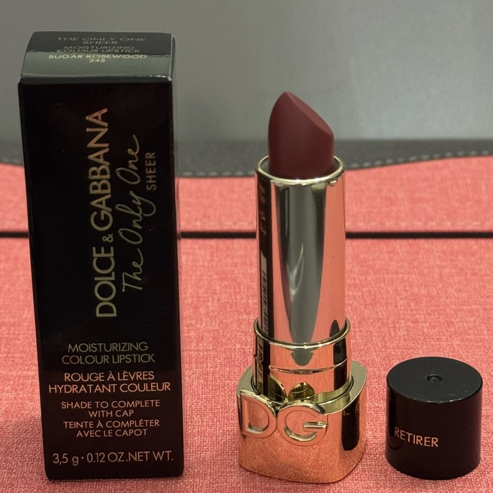 NIB Dolce & Gabbana The Only One Sheer Lipstick in Shade 245 Sugar Rosewood